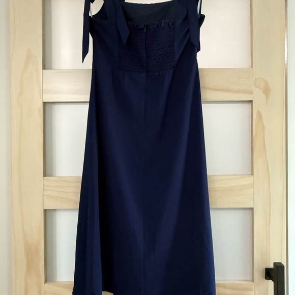 Petal + Pup Navy Blue Tie Shoulder Midi Dress Size 6 US / 10 AU Square Neck - Picture 6 of 6